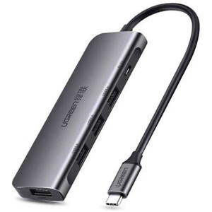 Bộ chia USB Type-C ra 4 cổng USB 3.0 hỗ trợ USB-C cấp nguồn Ugreen 50980