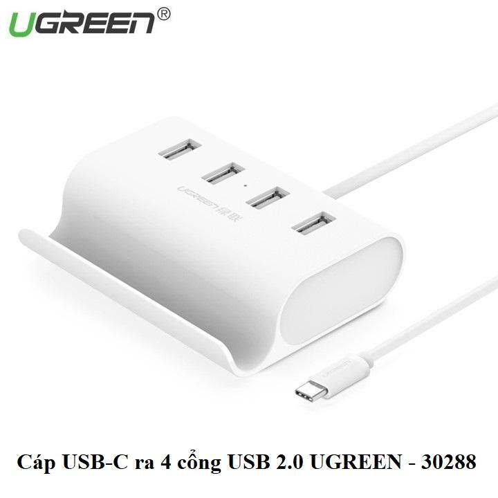 Bộ chia USB Type-C sang 4 cổng USB 2.0 Ugreen 30288