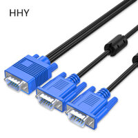 Bộ chia VGA 1 thành 2, cáp kết nối đồng bộ hóa máy tính và máy chiếu, bộ mở rộng video HD, cáp VGA TV
