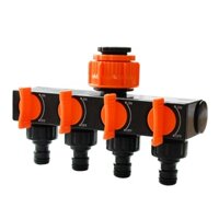 Bộ Chia Vòi Nước Với 4 Ngõ KAVI cho hệ thống nước tưới ngoài trời phù hợp (đầu vào ren 20mm/25mm/32mm)