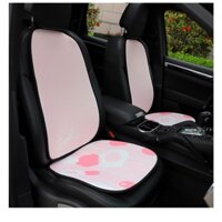 Bộ Chiếu Lót Ghế Ngồi Xe Hơi Kèm Gối Tựa Đầu Tựa Lưng Ô Tô Màu Hồng Cute