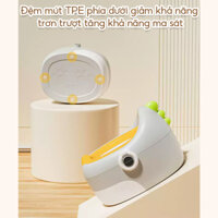 Bô cho bé đi vệ sinh 3 trong 1 hình khủng long babyhop, bô vệ sinh kèm nắp lót bồn cầu và bệ kê chân tặng kèm CỌ BÔ