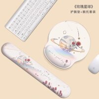 Bộ chó Pacha hành tinh hoa hồng cao cấp Tấm bảo vệ chống nước mới Bàn phím cao su Bàn phím tựa tay Miếng đệm cổ tay Chống mài mòn