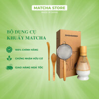 Bộ chổi chasen đánh matcha, chổi chasen bát thìa rây matcha