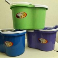 BỘ CHỔI LAU NHÀ 360 ĐỘ CÔNG NGHỆ THÁI LAN TẶNG KÈM 1 BÔNG LAU , CÓ BÁNH XE - Bảo Anh