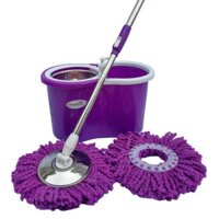 Bộ Chổi Lau Nhà 360 Độ Công Nghệ Thái Lan Có Bánh Xe Kèm Bông Lau