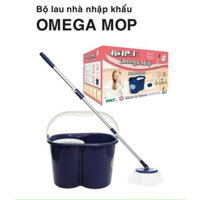 Bộ Chổi Lau Nhà 360 Độ OMEGA MOP, Cây Lau Nhà Tự Vắt Thông Minh Kèm Bông Lau Nhà , NK Chính Hãng Đài Loan