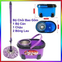 Bộ Chổi Lau Nhà Robot 360 Độ Thái Lan Siêu Bền Bộ Cây Lau Nhà Kèm 2 Bông Lau Siêu Thấm pun chun shop
