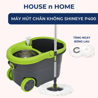 Bộ chổi lau nhà SONG ANH xoay 360 độ có bánh xe - Bộ cây lau nhà cao cấp lồng xoay inox - Tặng kèm bông lau
