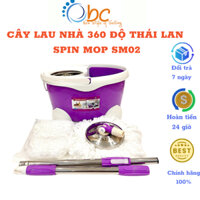 Bộ Chổi Lau Nhà Thông Minh 360 Độ Thái Lan Spin Mop SM02 Lồng Vắt Inox