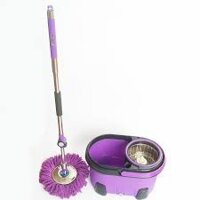 Bộ Chổi lau nhà tự vắt thông minh xoay 360 độ công nghệ Thái Lan có tổng 2 bông lau tiện dụng