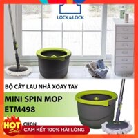 Bộ chổi Lock& Lock. Cây lau nhà xoay tay mini Spin Mop Lock and Lock ETM498 -