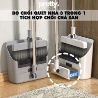 Bộ Chổi Quét Nhà Kèm Hót Rác 3 Trong 1, Chổi Chà Sàn Thiết Kế Đi Kèm Thông Minh