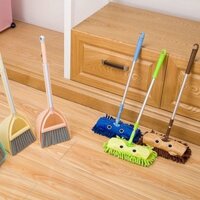 Bộ chổi và khăn lau bụi dễ thương (có thể điều chỉnh chiều cao tự do) Bộ làm sạch Cây lau nhà Đồ chơi làm sạch chổi Bộ