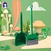 Bộ chổi và khăn lau bụi nhỏ cho trẻ em, Bộ làm sạch Mini Ếch xanh Mini chổi quét và lau nhà Đồ chơi YD0220
