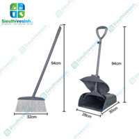 Bộ chổi và ky hốt rác có nắp đậy