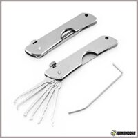 Bộ chọn khóa BENJMOORE, Chìa khóa mở cửa Mini bằng thép không gỉ, Bộ dụng cụ tháo móc chống gỉ đa năng nhỏ gọn dễ dàng sử dụng cho nam giới
