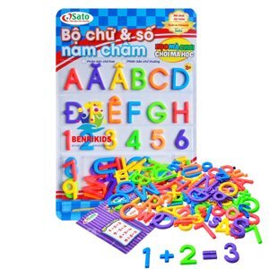 Bộ chữ và số nam châm chữ hoa Sato 93