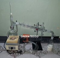 Bộ chưng cất thủy tinh 1000 ml - chiết xuất tinh dầu bằng hơi nước mini 1000 ml - GD1000-6
