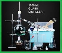 Bộ chưng cất thủy tinh 1000 ml - chiết xuất tinh dầu bằng hơi nước mini