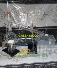 Bộ chưng cất thủy tinh 1000 ml - chiết xuất tinh dầu bằng hơi nước mini - GD1000-5