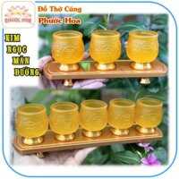 Bộ chung nước KIM NGỌC MÃN ĐƯỜNG bàn thờ thần tài, Phật, Gia Tiên - Đồ thờ cúng Phước Hoa