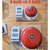 BỘ CHUÔNG BÁO GIỜ CƠ QUAN, TRƯỜNG HỌC (02 lựa chọn chuông 04 inch và 06 inch) (Tắt, bật chuông tính bằng giây) .
