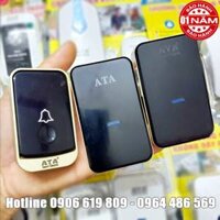 Bộ chuông cửa 2 chuông 1 nút nhấn đôi không dây ATA AT-919MA (Bộ gồm 1 nút bấm + 2 chuông)(nút nhấn dùng pin, chuông cắm điện)(kết nối không dây 20-30mét xuyên tường)(4 mức âm lượng, 32 kiểu chuông)(nút nhấn chống nước)