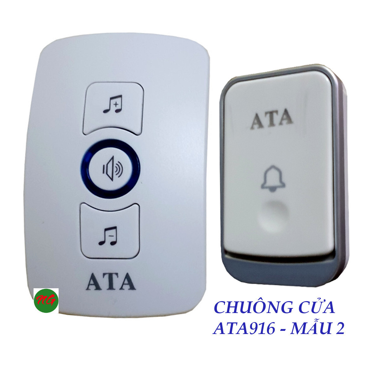 Bộ chuông cửa- 2 nút nhấn không dây đa năng ATA AT-916
