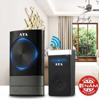 Bộ chuông cửa cao cấp nút nhấn không cần pin ATA AT-912 (1 bộ gồm 1 chuông + 1 nút bấm)(nút nhấn không cần pin(điện), chuông cắm điện)(kết nối không dây 20-50mét xuyên tường)(4 mức âm lượng, 40 kiểu chuông)(nút nhấn chống nước)