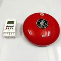 Bộ chuông hẹn giờ trường học - chuông 8 inches 97dB, hẹn giờ 28 lần reo chuông/ngày, điện áp 220AC