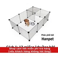 Bộ Chuồng quây chó mèo sóc thỏ 11 lưới + 1cửa+ Chốt Chuồng sắt sơn tĩnh điện -Chuồng quây chó mèo