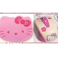 Bộ chuột có dây và miếng lót kitty có hoa, mẫu mới
