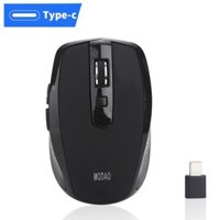 Bộ chuột không dây 2.4Ghz độ nhạy 800/1200/1600DPI sạc cổng USB Type-C kèm đầu thu