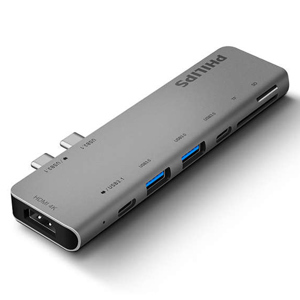 Bộ chuyển 2 Type-C to 2 USB 3.0+SD+TF+Type-C +Type-C PD 3.0 Philips DLK5517C/94