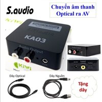 Bộ chuyển Âm thanh Quang ra AV Kiwi KA03 Optical to AV , Chuyển Quang Tivi ra Amply | Chính Hãng