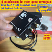 Bộ Chuyển Âm Thanh Quang Optical XL2 loại Xịn Sang Audio AV Ra Amply - Cổng 3.5mm, Dây cáp quang 1.5M, BH 12 tháng