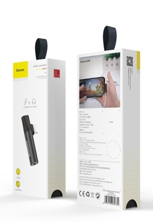 Bộ chuyển cổng Lightning sang Audio 3.5mm + Lightning Baseus L43