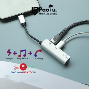 Bộ chuyển cổng Lightning sang Dual Lightning + Audio AUX 3.5mm Baseus L52