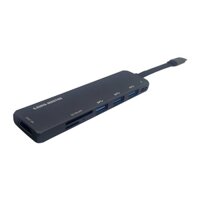 BỘ CHUYỂN CỔNG TYPE-C -> 3 USB 3.0 + HDMI + TF + SD KINGMASTER (KY-V128G)