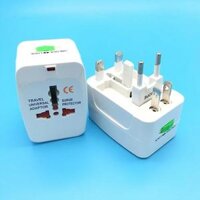 Bộ chuyển đổi 3 chấu thành 2 chấu - Ổ cắm du lịch đa năng dùng được cho chuẩn cổng Mỹ, Nhật, Châu Âu, Úc - Hàng chính hãng - Không cổng USB