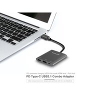 Bộ chuyển đổi 3 trong 1 Wavlink Hub USB Type-C sang HDMI, USB 3.0