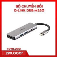 BỘ CHUYỂN ĐỔI 5 IN 1 D-LINK DUB-M530 - TYPE C RA SD/MICROSD CARD READER | USB 3.0 | HDMI