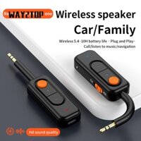 Bộ chuyển đổi âm thanh không dây WAY2TOP, Tai nghe PC có Mic Bluetooth 5.4 Bộ phát, Loa ô tô 2024 Đa năng 2 trong 1