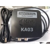 Bộ chuyển đổi âm thanh KIWI AUDIO KA03, chuyển âm thanh TV 4K quang optical sang audio AV ra amply