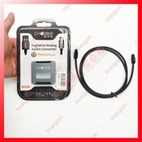 Bộ chuyển đổi âm thanh optical quang học sang AV ra audio Choseal kèm dây quang - BH 12 tháng