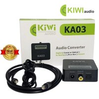 Bộ chuyển đổi âm thanh Optical to AV Công Suất Lớn, Có Cổng Out LR và 3.5mm Kiwi KA03 Audio - Hàng Chính Hãng