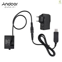 Bộ chuyển đổi Andoer ACK-E10 5V USB Giả Pin DC Coupler (Thay thế cho LP-E10) với Bộ chuyển đổi nguồn Tương thích với Canon EOS Rebel T3 / T5 / T6 / T7 / T100 / Kiss X50 / Kis Came-211