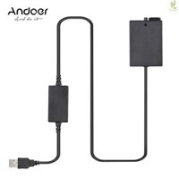 Bộ chuyển đổi Andoer DR-E8 Bộ nguồn USB Bộ chuyển đổi AC Thay thế Bộ ghép nối DC Pin giả Đầu vào USB đơn Tương thích với Canon Rebel T3i T2i T4i T5i EOS 550D 600D 65 Came-211