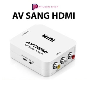 Bộ chuyển đổi AV to HDMI vỏ nhựa cao cấp - AV2HDMI